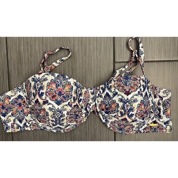 Nicole Miller Two Piece Blue Patterned Print Size 3X NWOT - Picture 3 of 11